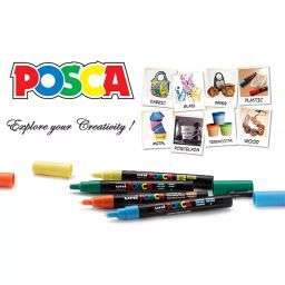 Uni Posca PC-1MR 0.7 mm Extra Fine Tip Multi Color Paint Marker (Pack of 8 Pcs) image 2