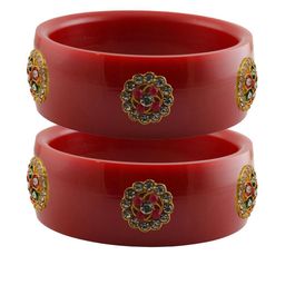 Vidhya Kangan Red Plastic Bangles-image-116