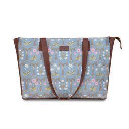 ZOUK Powerd Blue Printed Large Tote Bag-image-24
