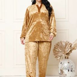 TAG 7 Gold Velvet Relaxed Fit Sleepwear-picture-46