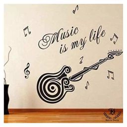 Kayra Decor Guitar 72x72 Inch Wall Design Stencil Painting KHSNT451-image-5