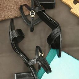 Pelle Albero Women's Black Ankle Strap Sandals-image-50