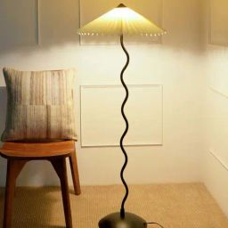 FIG Living Off White Paper Wavy Floor Lamp-82