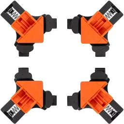 AASONS 1.9 cm Corner Clamp Plastic Black, Orange (Pack of 4)-13