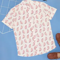 Indus Route by Pantaloons Boys Pink Print Shirt-image-1