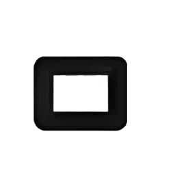 Anchor Roma Urban Hue 3 Module Charcoal Black Polycarbonate Cover Plate with Base Frame, 66803CB-45