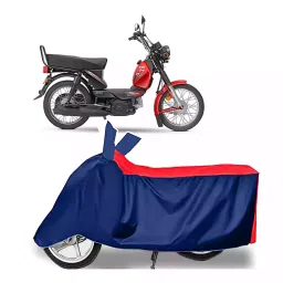 Auto Pearl Two Wheeler Cover with Bag for TVS XL 100 Comfort, Red & Blue-picture-32