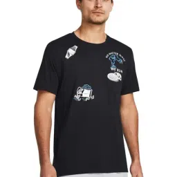 Under Armour Black Slim Fit Printed Sports T-Shirt-picture-27
