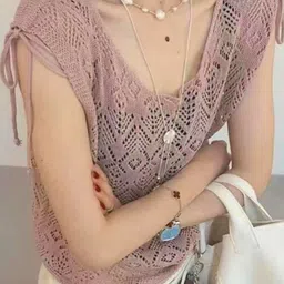 KPOP Wo,en Self Design Sleeveless Linen Top-picture-50