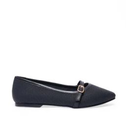 Eridani Women's Klara Black Textured Ballerinas-picture-48