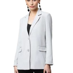 Global Republic Grey Cotton Relaxed Fit Coat-image-74