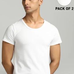 Puma White Regular Fit Vest - Pack Of 2-image-76