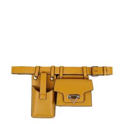 HauteSauce Yellow Solid Waist Pouch-image-69