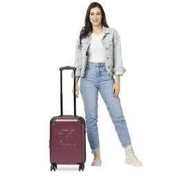 Calvin Klein Lina Berry Textured Hard Cabin Trolley Bag - 54.5 cm-image-59