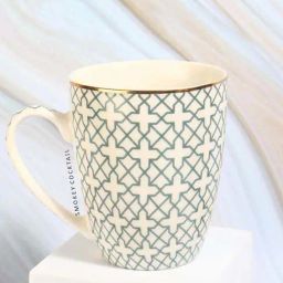 Smokey Cocktail Green Ceramic Modern Art Printed Coffee Mug (350ml)-image-95