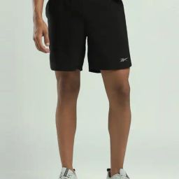 Reebok Black Regular Fit Sports Shorts-image-83