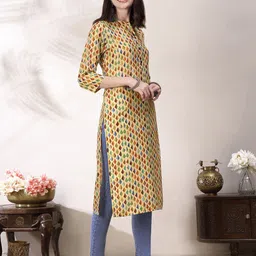 Anouk Rustic Geometric Printed Straight Kurtas image 2