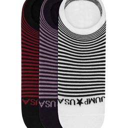 JUMP USA Men Set of 3 Striped Shoe Liners-2