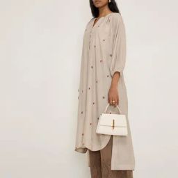 Zuba by Westside Beige Embroidered High-Low Kurta-image-21