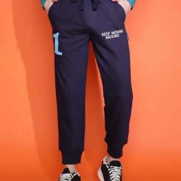 Lil Tomatoes Boys Navy Printed Track Bottoms & Joggers-image-22