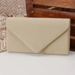 ZEVORA Beige Textured Small Envelope Clutch-image-86