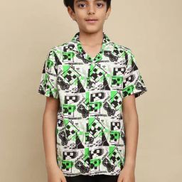 Kidsville Minecraft Printed Shirt For Boys-picture-21
