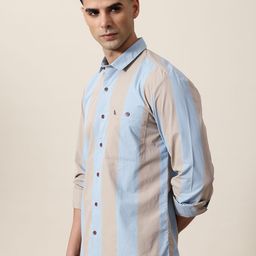 Mr Bowerbird Men Premium Striped Pure Cotton Casual Shirt-image-69