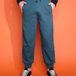 Lil Tomatoes Boys Teal Printed Track Bottoms & Joggers-picture-19