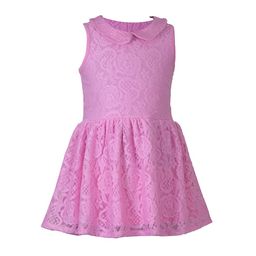Sera Girls Pink Lace Fit & Flare Dress-image-59