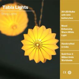 FIG Living Off-White Paper Tabla String Lights-1