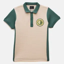 Blue Giraffe Boys Green Cotton T-Shirt-image-26