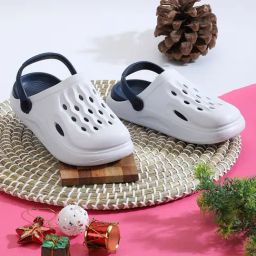Truffle Collection Boys White & Blue Clogs-image-40