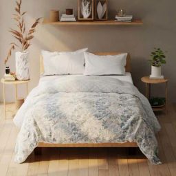 Bianca Audrey Blue 152 TC Micro Fabric Double Comforter-image-48