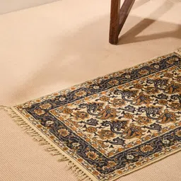 Fabindia Blue & Brown Ethnic Motifs Dhurrie-image-29