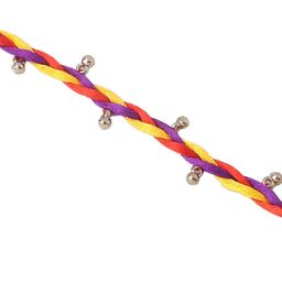 Sangria Set Of 2 Artificial Beaded Thread Rakhis With Roli Chawal Chandan & Mishri image 2