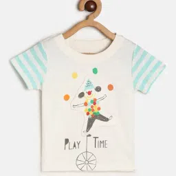 MINIKLUB Kids Beige Printed T-Shirt-image-78