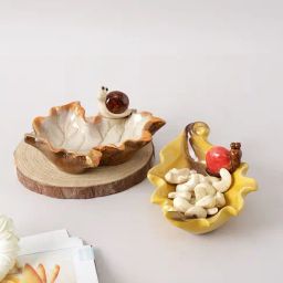 Tayhaa Basic Yellow & Orange Ceramic Showpiece-image-85