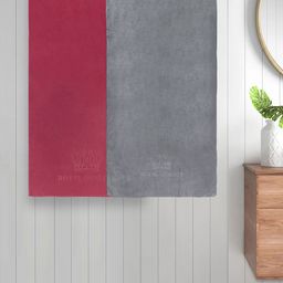 Myntra Elegant Homes Maroon & Grey 2 Pieces Cotton 420 GSM Bath Towels-image-19