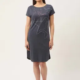 Sweet Dreams Blue Cotton Printed Sleep Tee-picture-36