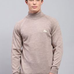 Monte Carlo Men Turtle Neck Long Sleeves Woollen Pullover-image-48