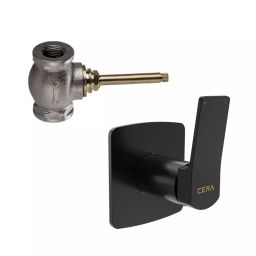 CERA Sylvina Stop Cock Quarter Turn Exposed & Concealed Part PVD Finish Black Matte, F1018351BM + F4050102-image-27
