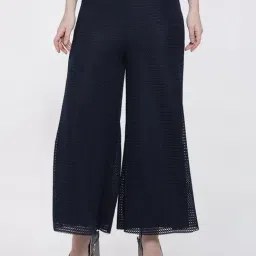 Office & You Navy Square Lycra Palazzo-picture-35