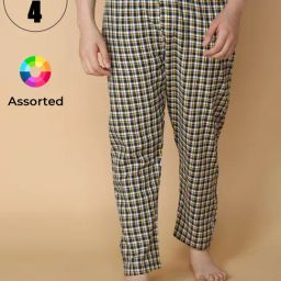 LUX Venus Assorted Check Nightwear Pyjamas - Pack of 4-image-88
