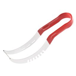 MOMISY Watermelon Slicer Kitchen Gadgets Stainless Steel Fruit Cutter Melons Knife Fast Watermelon Slicer Cutting Tools (Red)-image-79