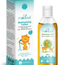 Mateo Baby Massage Oil (100ml) & Moisturizing Baby Lotion (200ml) Combo Pack-17
