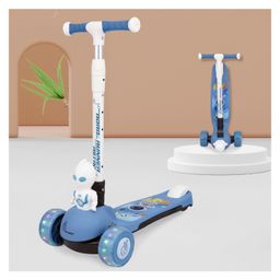 R for Rabbit Road Runner Astro Kids Scooter Smart Fold & Pu Led Wheels -Blue-11