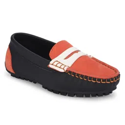 TUSKEY Striped  Moccasins Loafers   - Black-picture-22