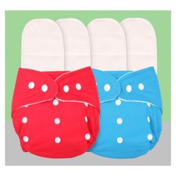 The Cheeky Kidzz Baby 2 Reusable Cloth Diaper Adjustable Diaper Nappies & 4 Bamboo Microfiber Inserts For (RBL)-5