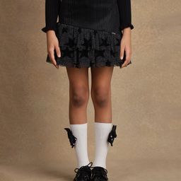 One Friday Star Printed Skirt - Black-image-30