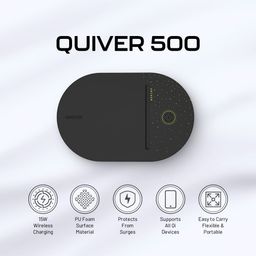 Archer Tech Lab Quiver 500 Gaming Mousepad, 15W Wireless Charging, All Qi Device Compatible, Surge Protection, High Speed+ Low Friction Pu Foam Surface, Plug & Play, Compact, Portable image 2